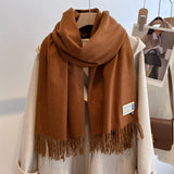 Oversized Brushed Scarf – Soft Woven Shawl in 39 Elegant Colors