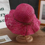Women’s Handmade Crochet Straw Hat – Summer Sun Protection