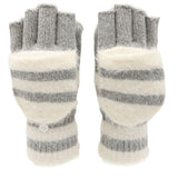 Flip Half Finger Knitted Gloves – Warm Wool-Blend Winter Design