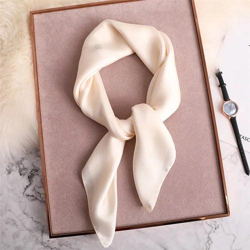 RUNMEIFA Summer Silk Square Scarf (70×70 cm)