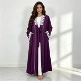 Lace-Trim Tie-Front Open Abaya — product image 11 | HIA