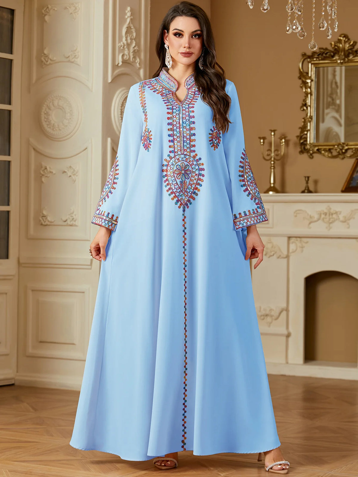 Colorful Embroidery Maxi Dress — product image 6 | HIA