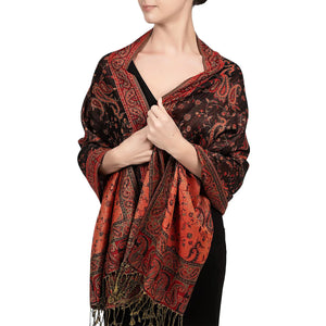 Paisley Border Fringe Shawl — product image 16 | HIA