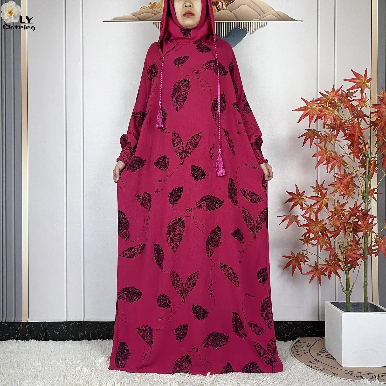 Double-Hat Cotton Abaya – Loose Kaftan for Ramadan