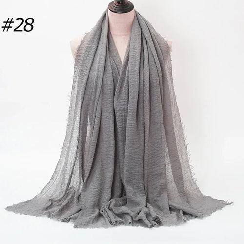 Large Crinkle Cotton Hijab – 90×180 cm