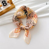 Floral Cotton Linen Square Scarf – 55×55 cm