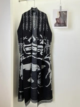 Statement Pleated Open Abaya — design and styling view 10