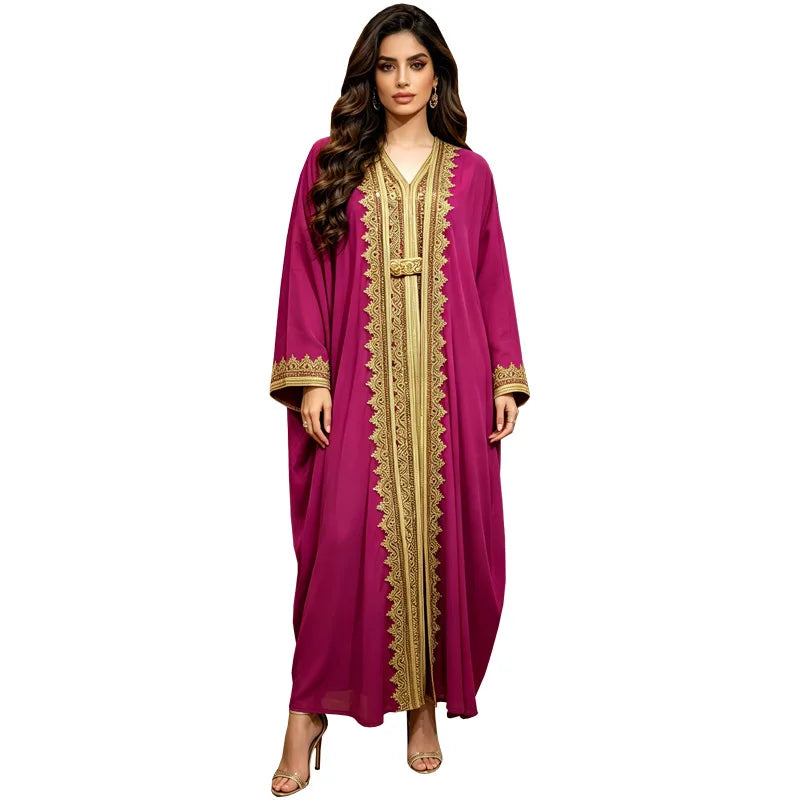 Ornate Gold-Trim Abaya Set — product image 5 | HIA