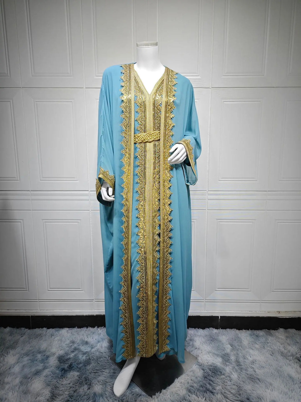 Ornate Gold-Trim Abaya Set — product image 7 | HIA