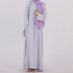 HIA Essential Long-Sleeve Abaya — Dark Gray