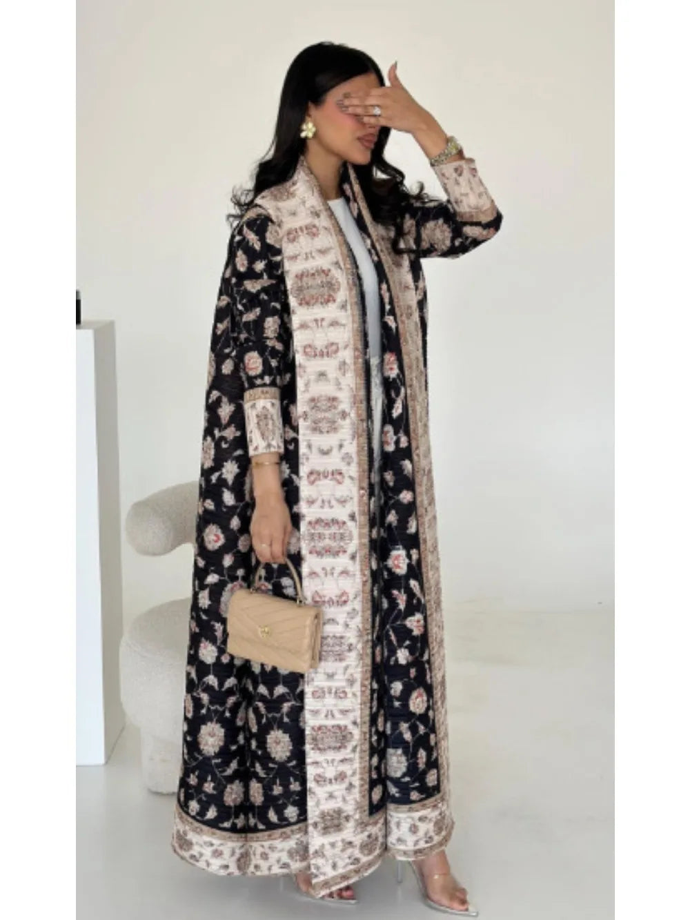 Pleated Open Abaya — design and styling view 8