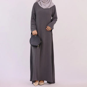 HIA Essential Long-Sleeve Abaya — Black