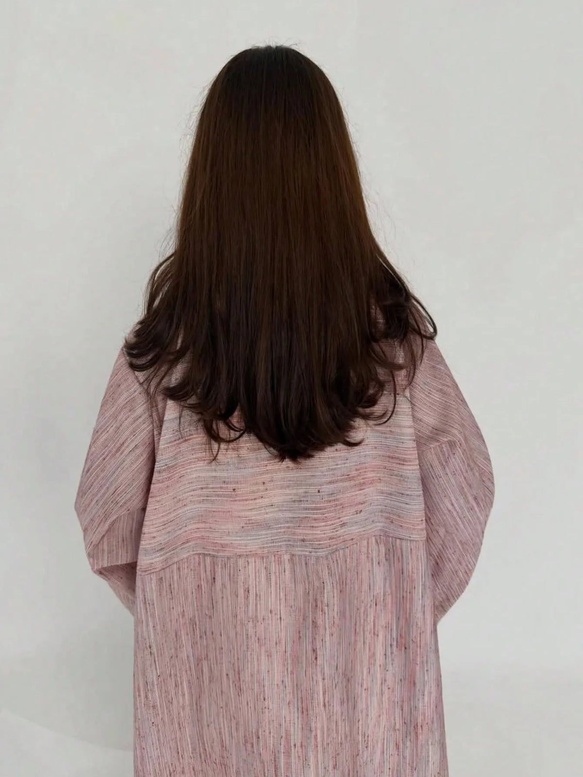 HIA Rose Texture Open Abaya and Hijab Set — product view 4