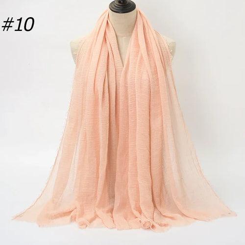 Large Crinkle Cotton Hijab – 90×180 cm