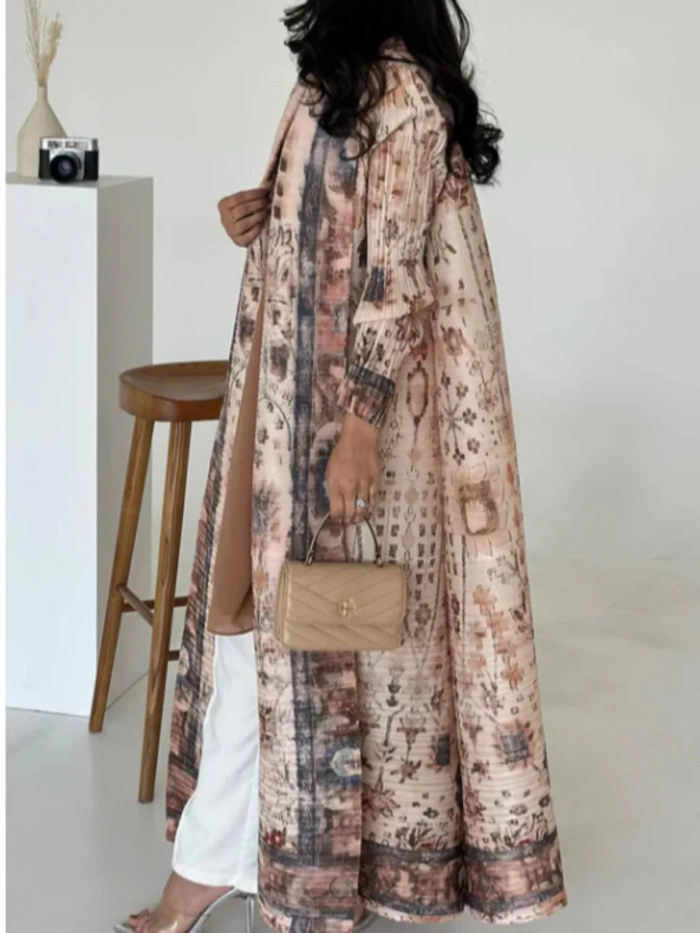 Pleated Open Abaya — design and styling view 20