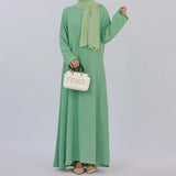 HIA Essential Long-Sleeve Abaya — Maroon — alternate view