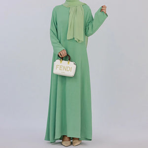 HIA Essential Long-Sleeve Abaya — Maroon — alternate view