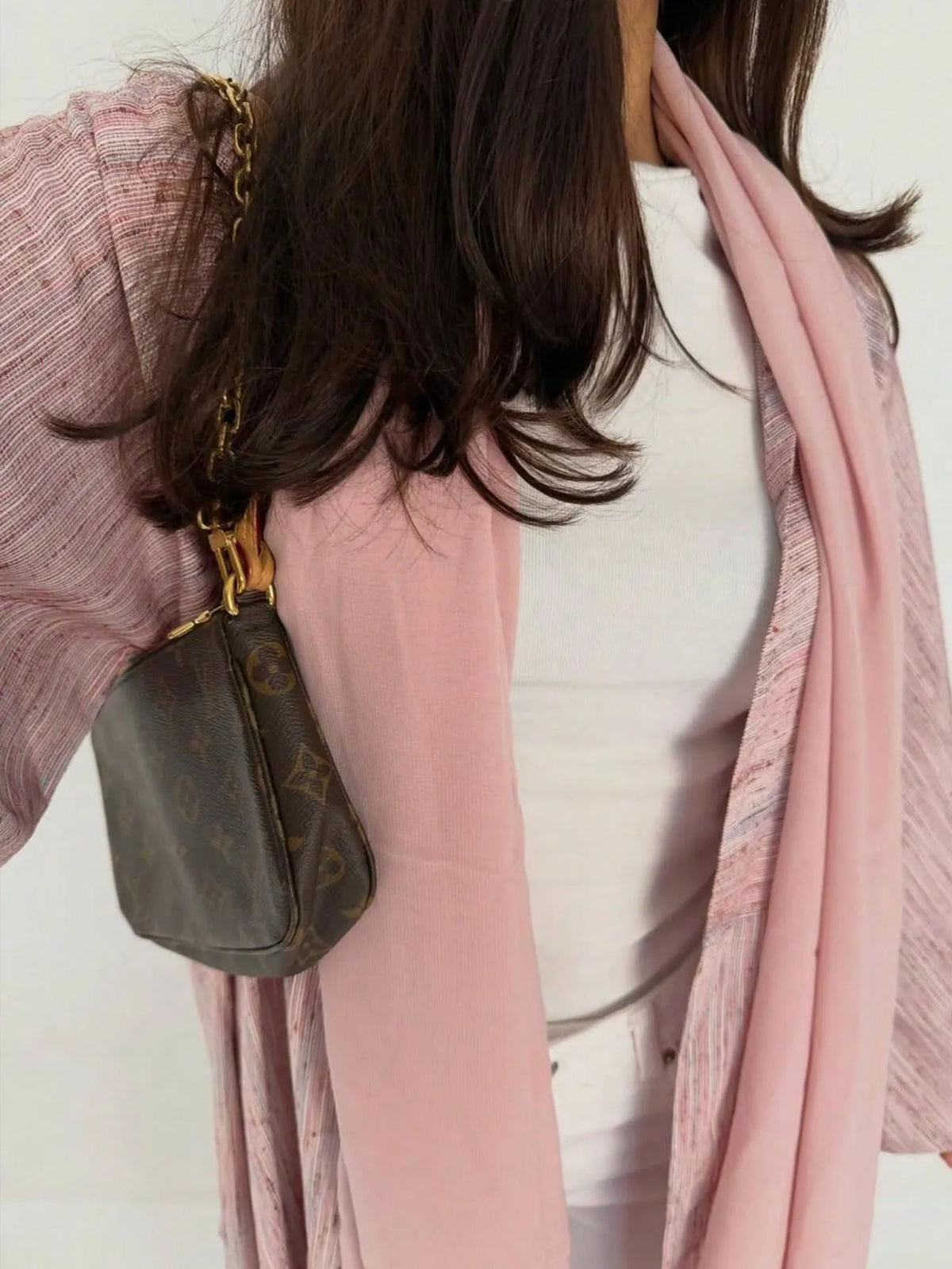 HIA Rose Texture Open Abaya and Hijab Set — product view 3