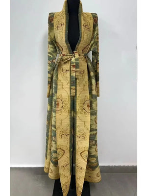 Statement Pleated Open Abaya — design and styling view 20