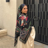 HIA Floral Paisley Satin Scarf — product view 7; scarf only