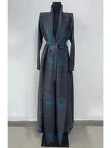 Statement Pleated Open Abaya — design and styling view 14