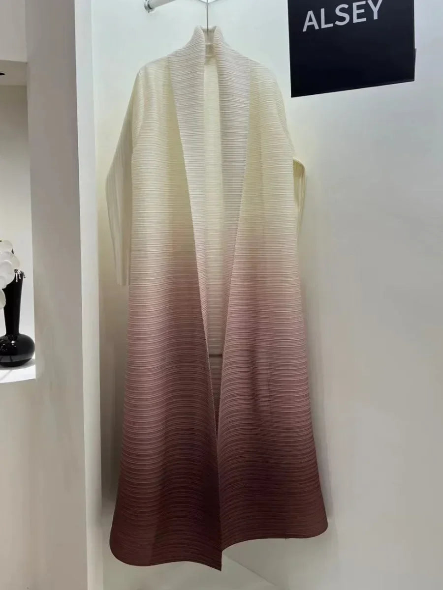 Statement Pleated Open Abaya — design and styling view 11