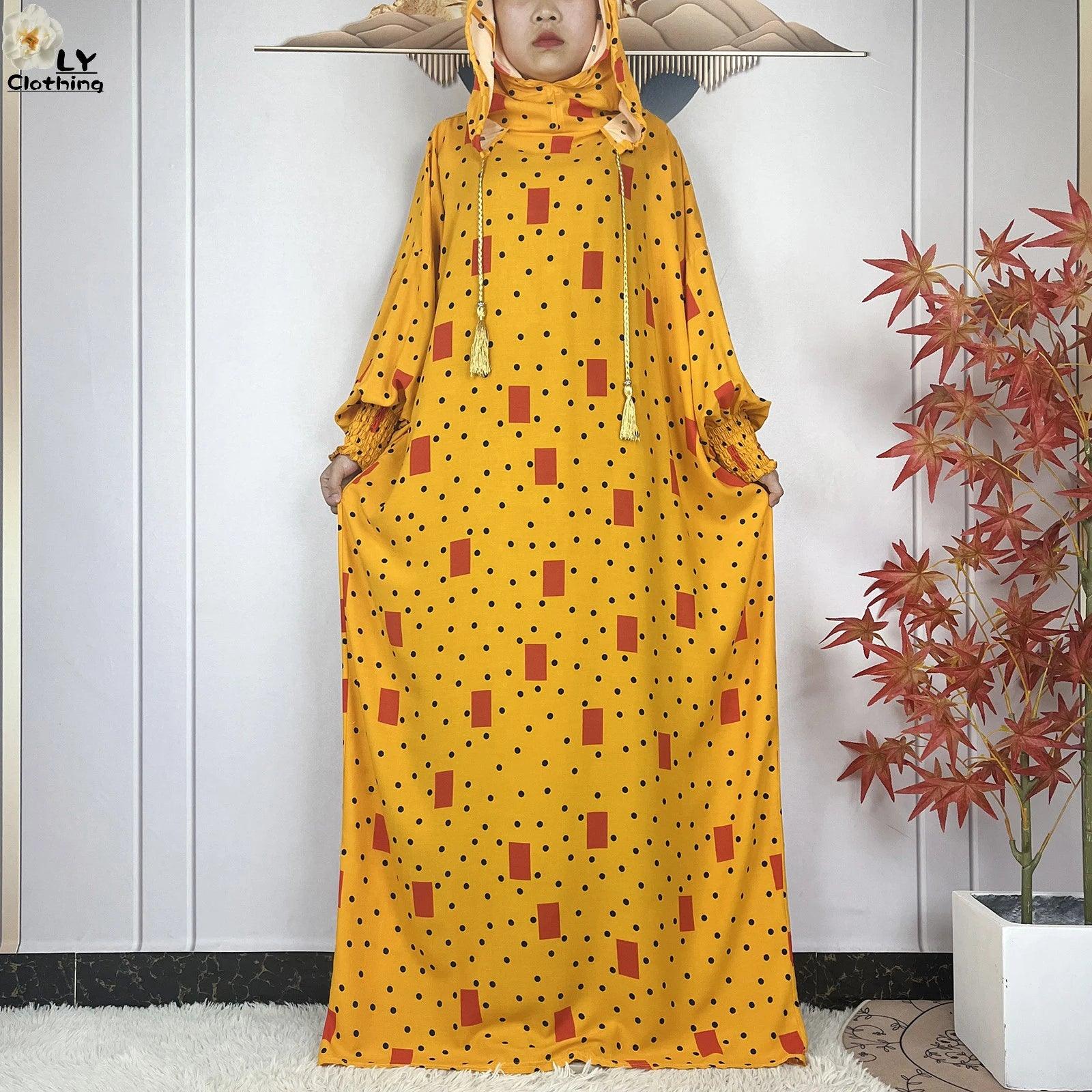 Double-Hat Cotton Abaya – Loose Kaftan for Ramadan