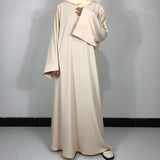 Beige Classic Nida Belted Abaya