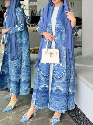 Pleated Open Abaya — design and styling view 18