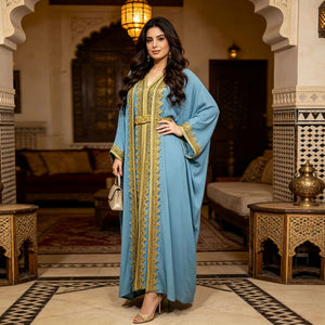 Ornate Gold-Trim Abaya Set — product image 4 | HIA