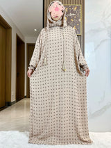 Twin-Color Cotton Abaya – Winter Ramadan Prayer Kaftan