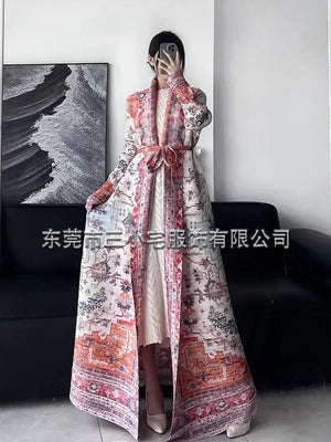 Statement Pleated Open Abaya — design and styling view 8