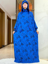 Double-Hooded Tassel Abaya – Loose Cotton Kaftan