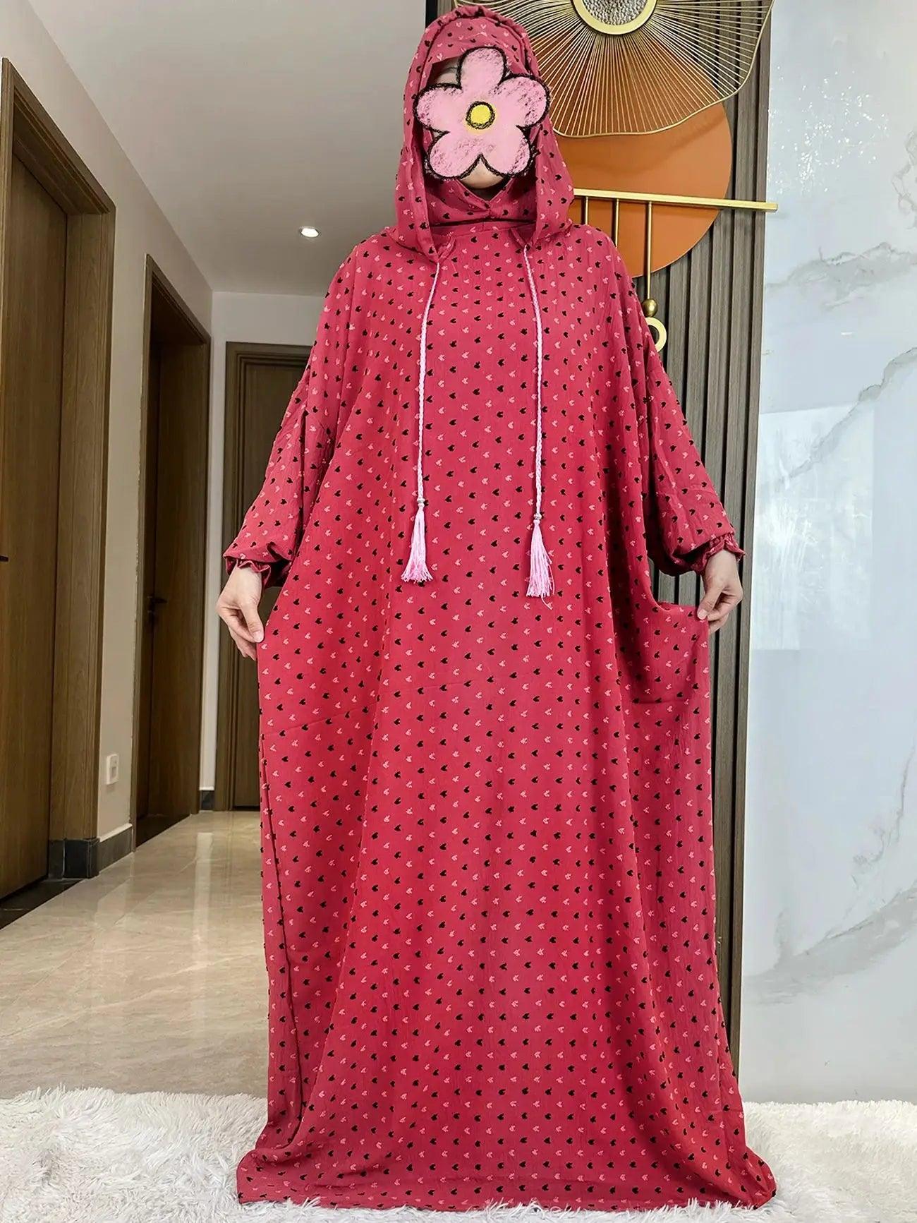 Two-Hat Sanding Cotton Abaya – Latest Ramadan Kaftan