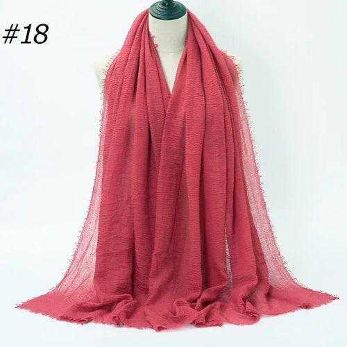 Large Crinkle Cotton Hijab – 90×180 cm