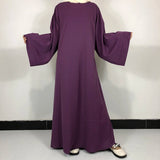 Purple Classic Nida Belted Abaya