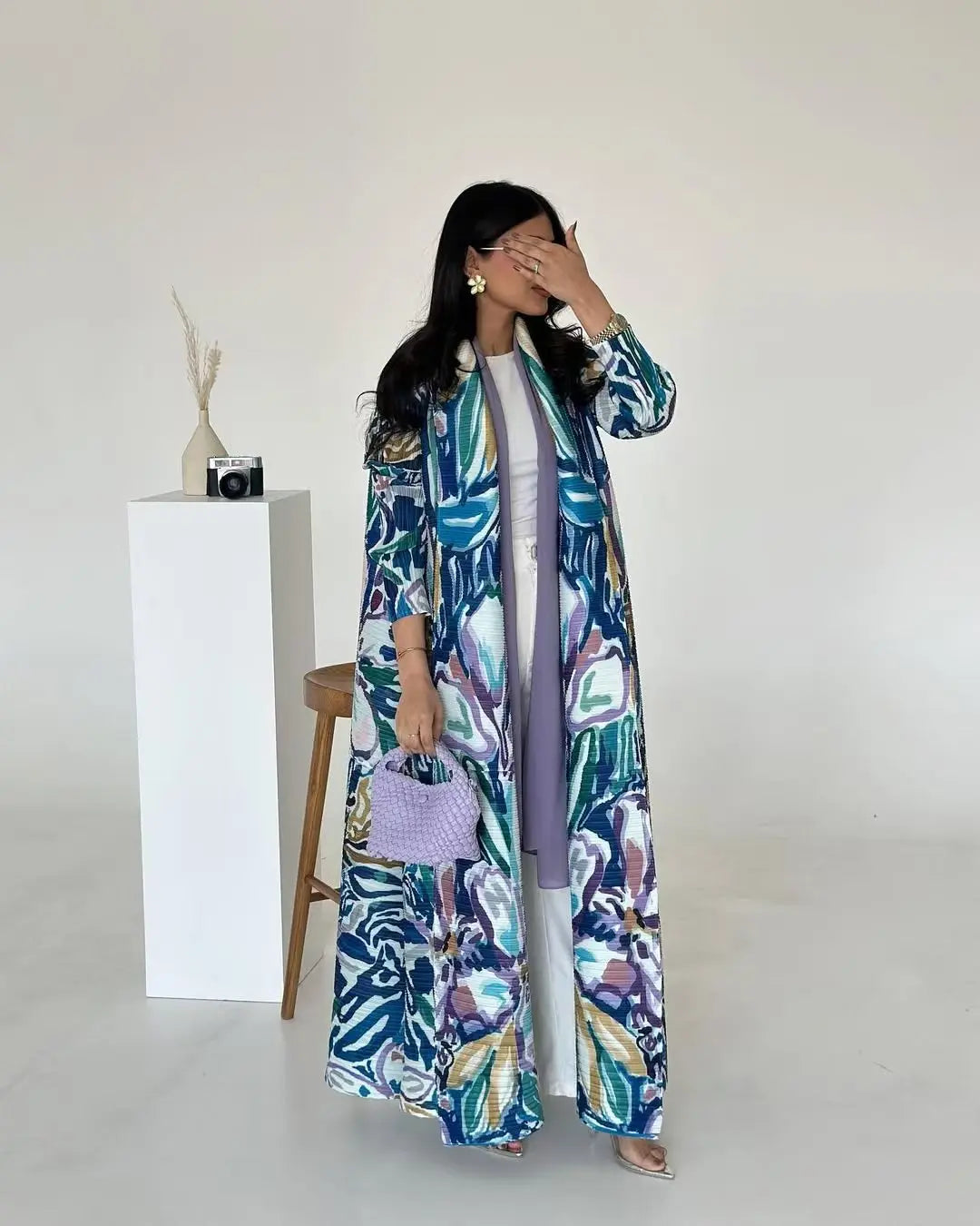 Pleated Open Abaya — design and styling view 16