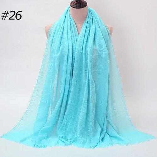 Large Crinkle Cotton Hijab – 90×180 cm