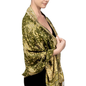 Paisley Border Fringe Shawl — product image 7 | HIA