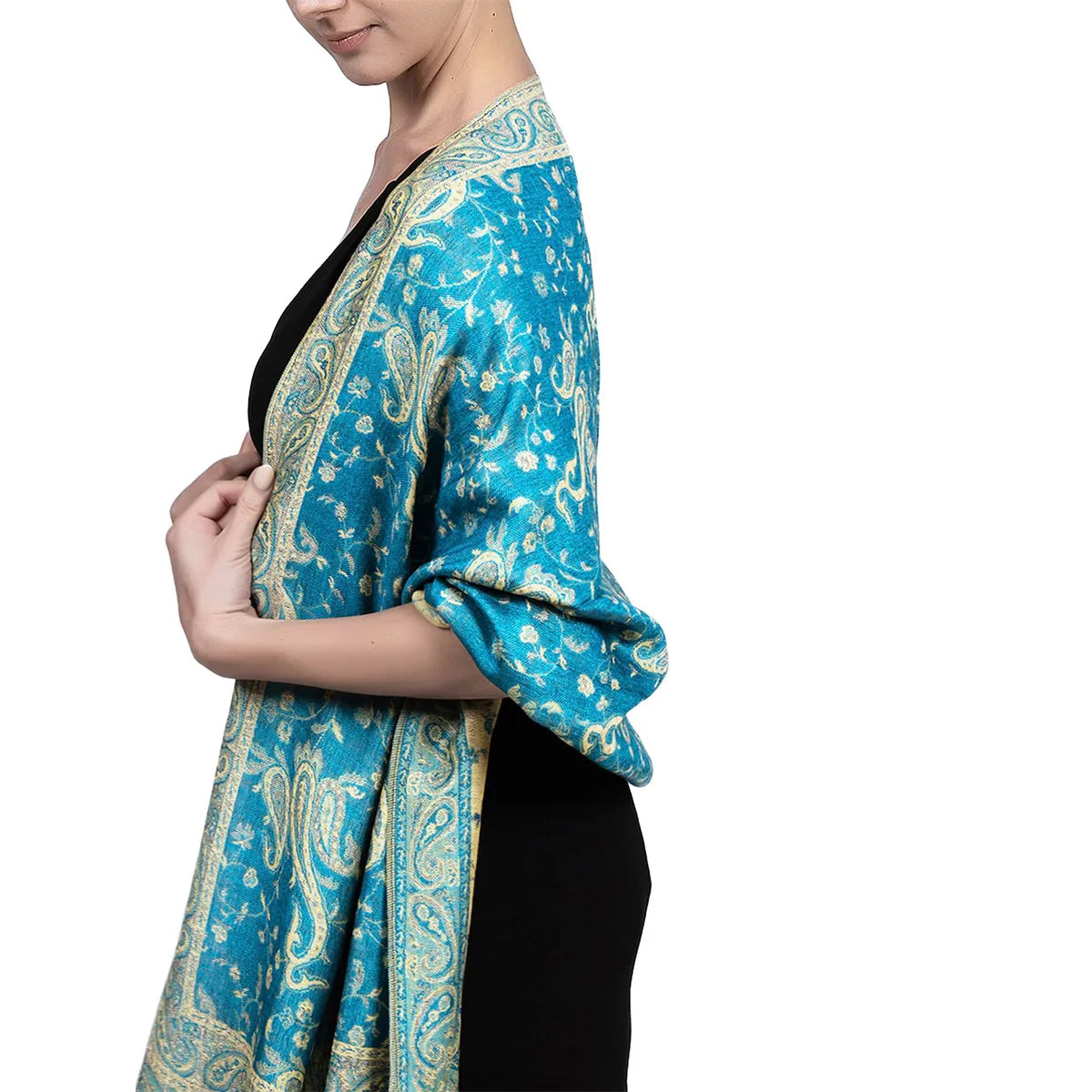 Paisley Border Fringe Shawl — product image 15 | HIA