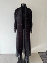 Statement Pleated Open Abaya — design and styling view 7
