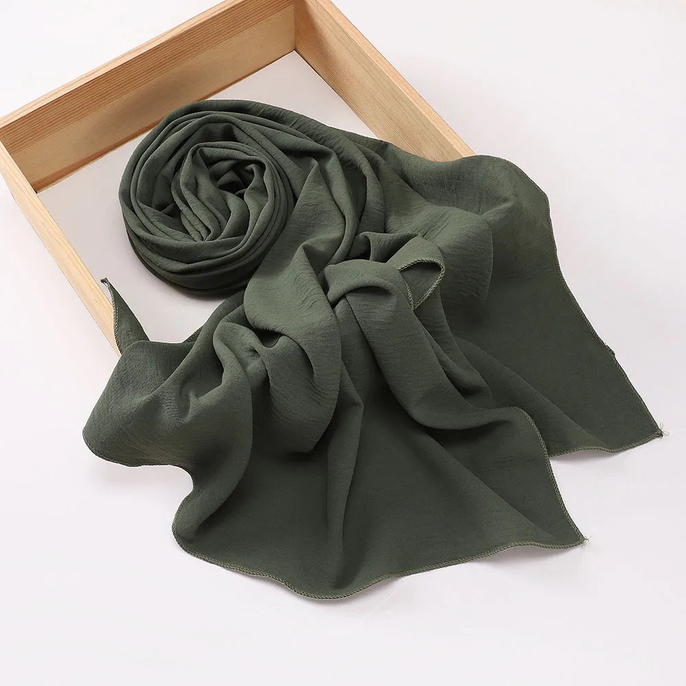 Everyday crinkle hijab by HIA — Sage Green scarf