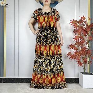 Ornamental Print Dress & Scarf Set | HIA