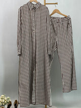 Patterned longline shirt and coordinating trousers by HIA — view 10