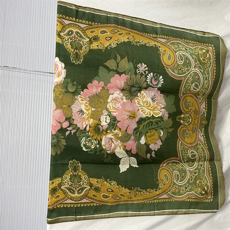 HIA Floral Paisley Satin Scarf — product view 6; scarf only