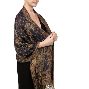 Paisley Border Fringe Shawl — product image 14 | HIA