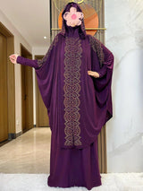 Two-Piece Hooded Nida Prayer Set – Dubai Ramadan Abaya