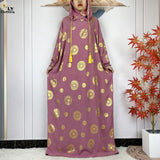 Printed Hooded Prayer Dress — Mauve | HIA