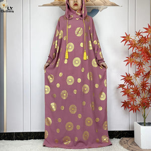 Printed Hooded Prayer Dress — Mauve | HIA