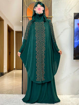 Two-Piece Hooded Nida Prayer Set – Dubai Ramadan Abaya